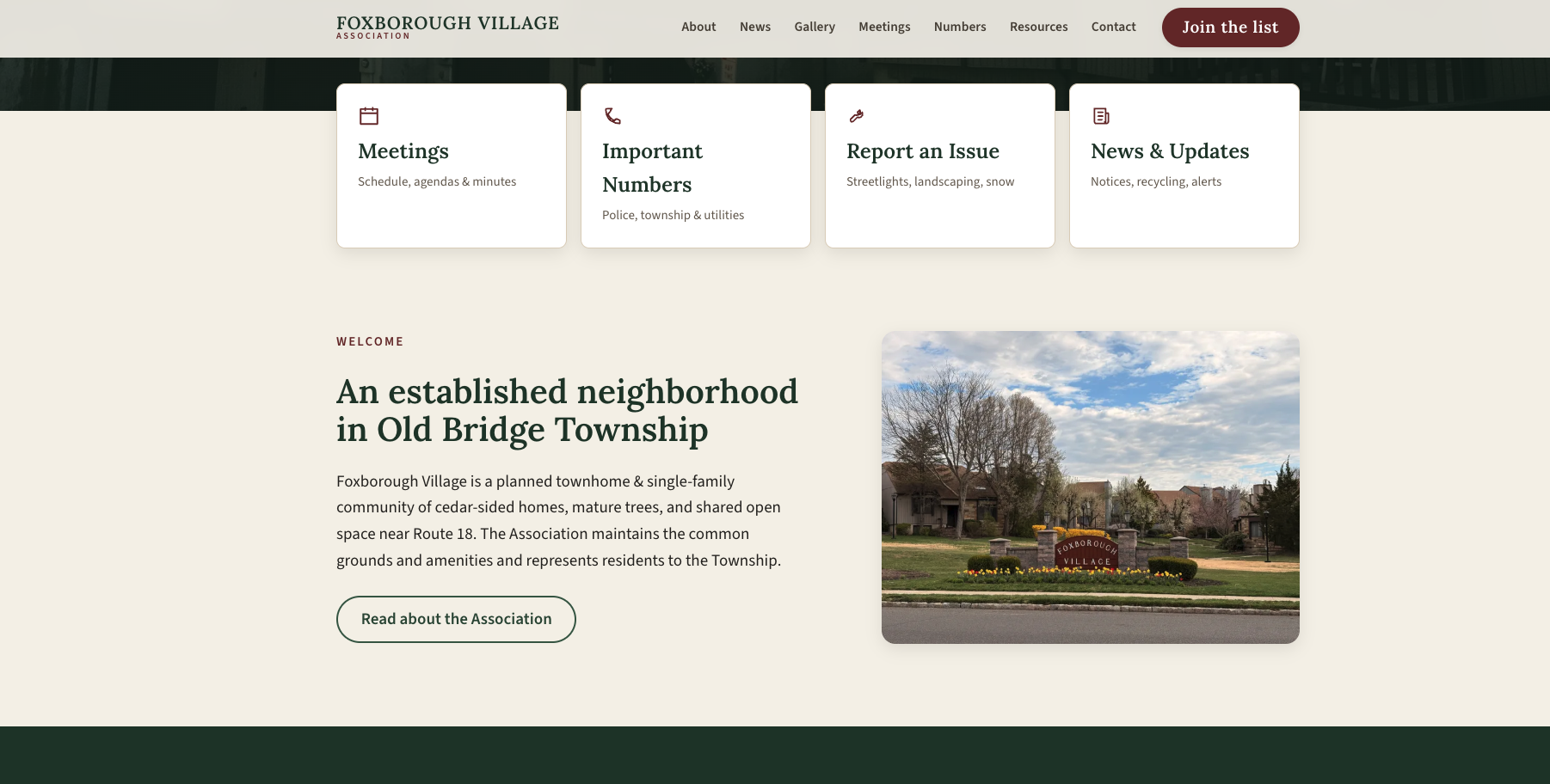 Foxborough Village Association — screenshot 2