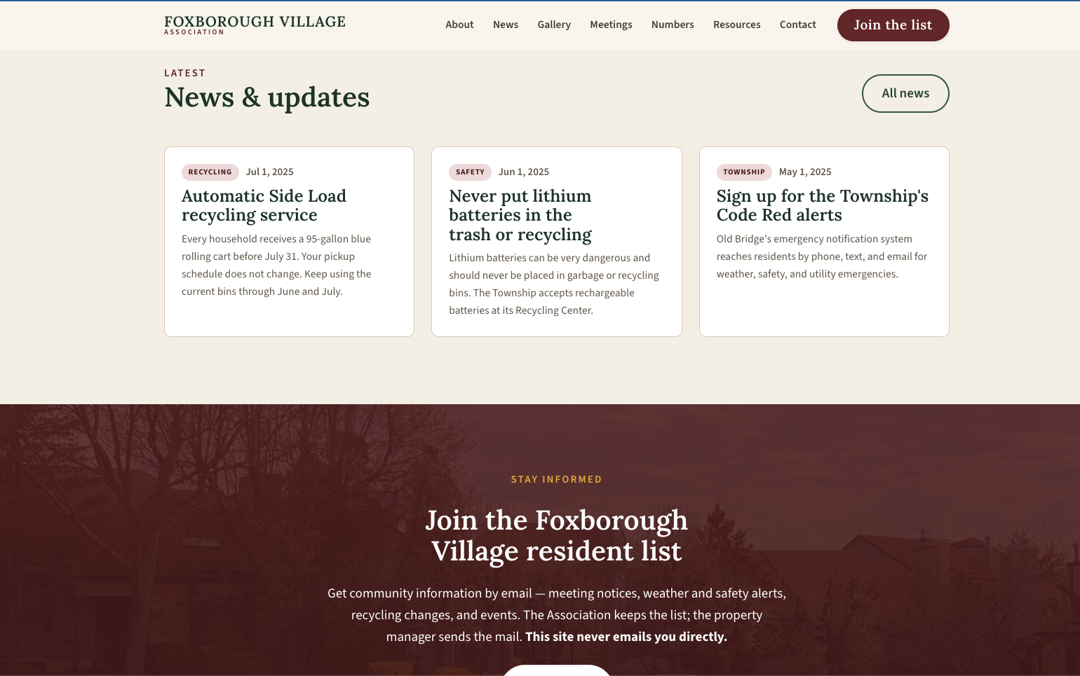 Foxborough Village Association — screenshot 3